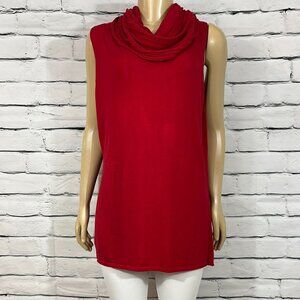 COPY - NWT Parkhurst Top Womens  Burgundy Cowl Neck Sleeveless Relax Fit